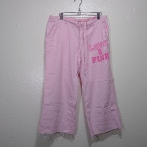 PINK Victoria's Secret crop pajama pants medium